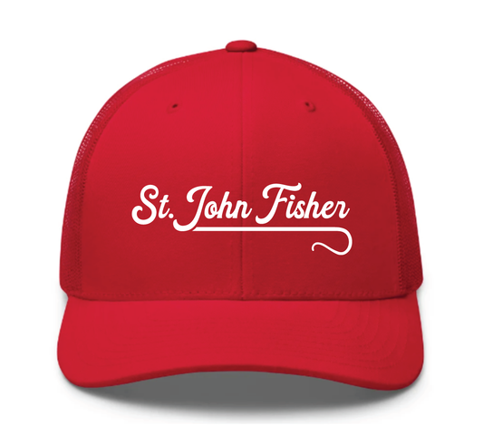 Script Trucker Cap - Red