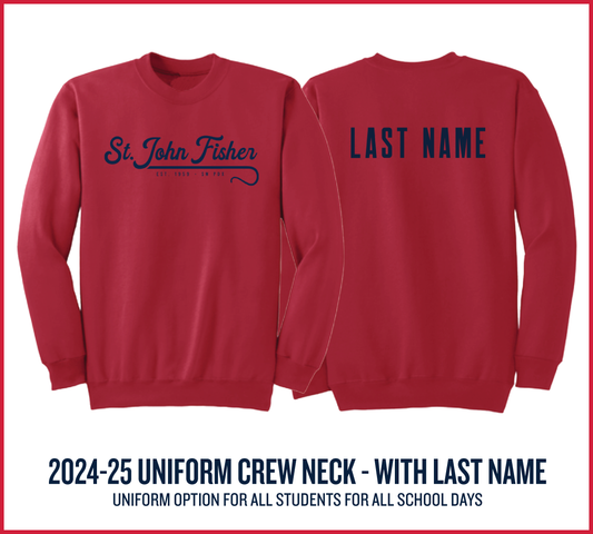 2024-25 School Uniform Crew Neck with Last Name