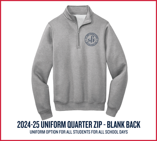 2024-25 School Uniform Quarter Zip with blank back (no name)